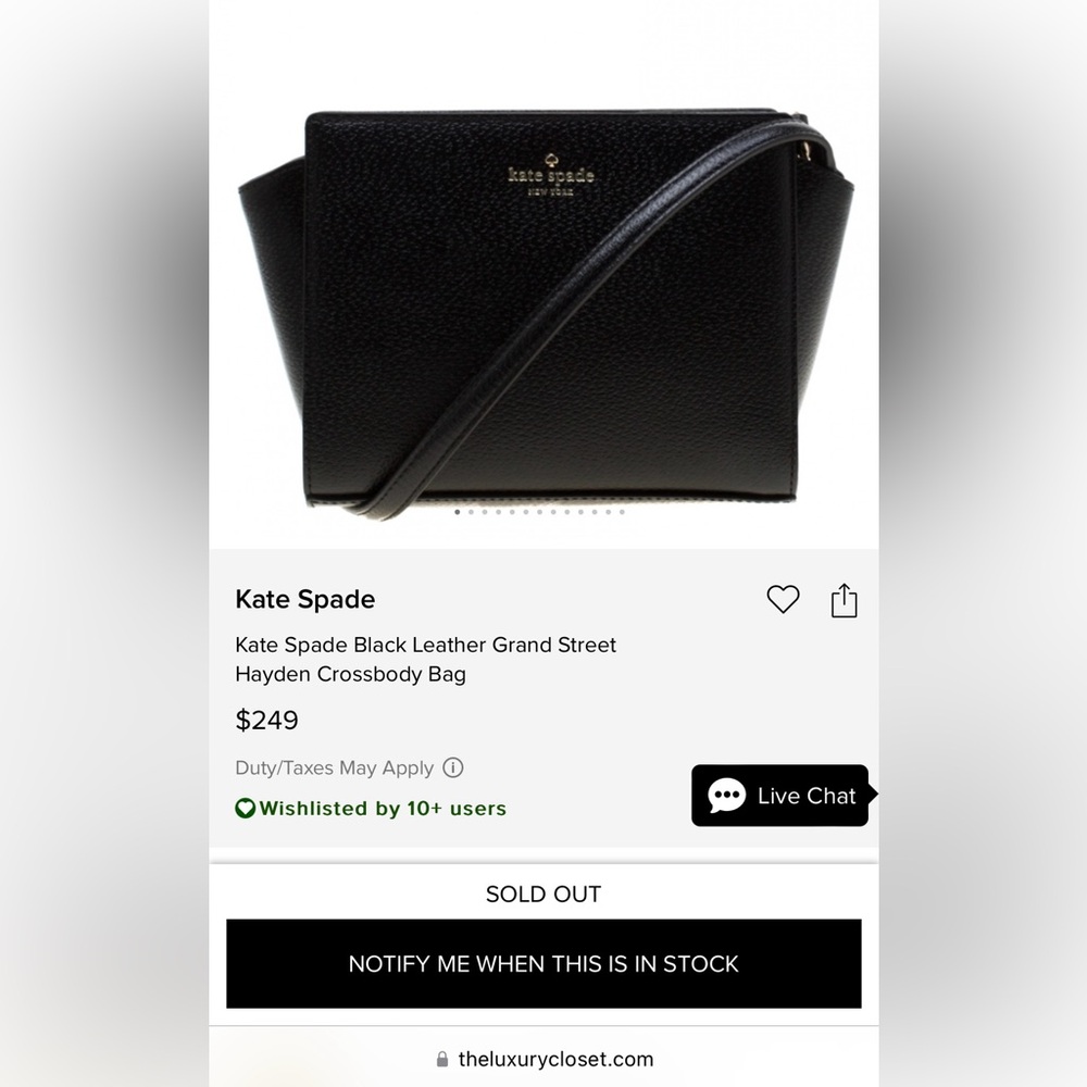 Kate Spade Grand Street Hayden Crossbody